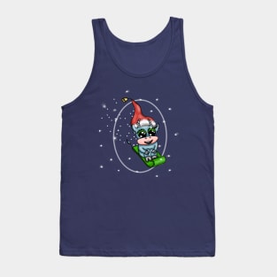 Christmas colored funny bulls Tank Top